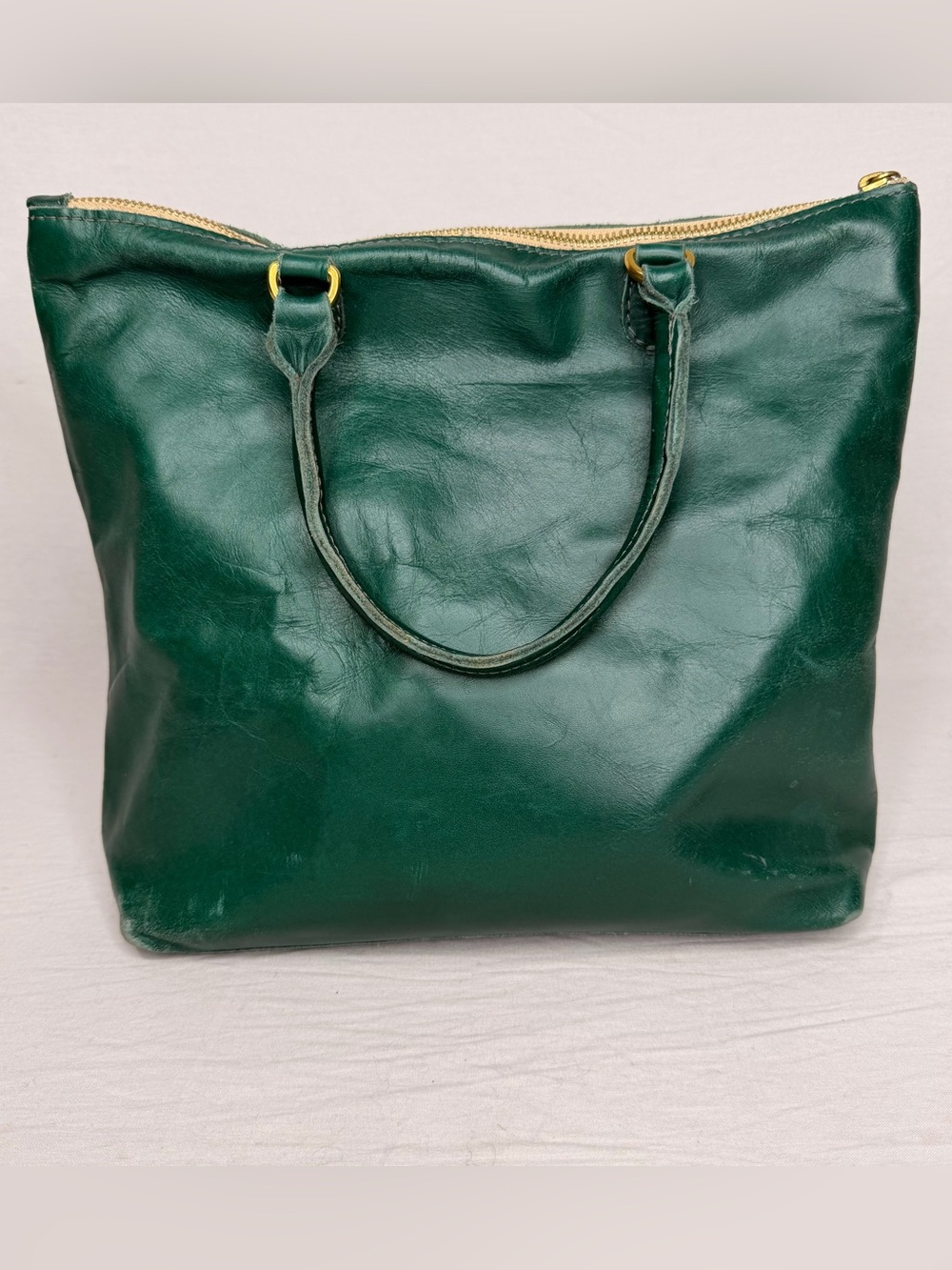 Sseko Green Leather Convertible Tote Crossbody Bag Removable Strap Pink Lined